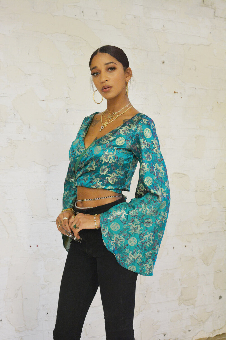 Oriental Wrap Top